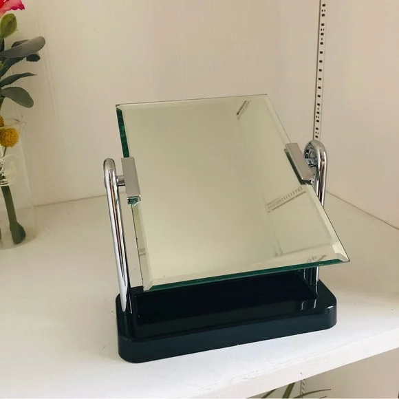 MCM Black and Silver Decorative Mirror RARE - Picture 8 of 9